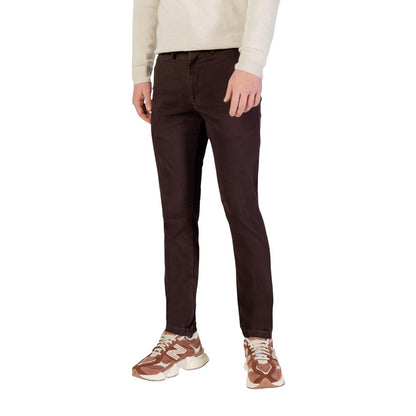 Borghese Brown Cotton Skinny Pants