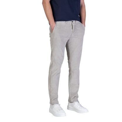 Borghese Gray Cotton Casual Pants