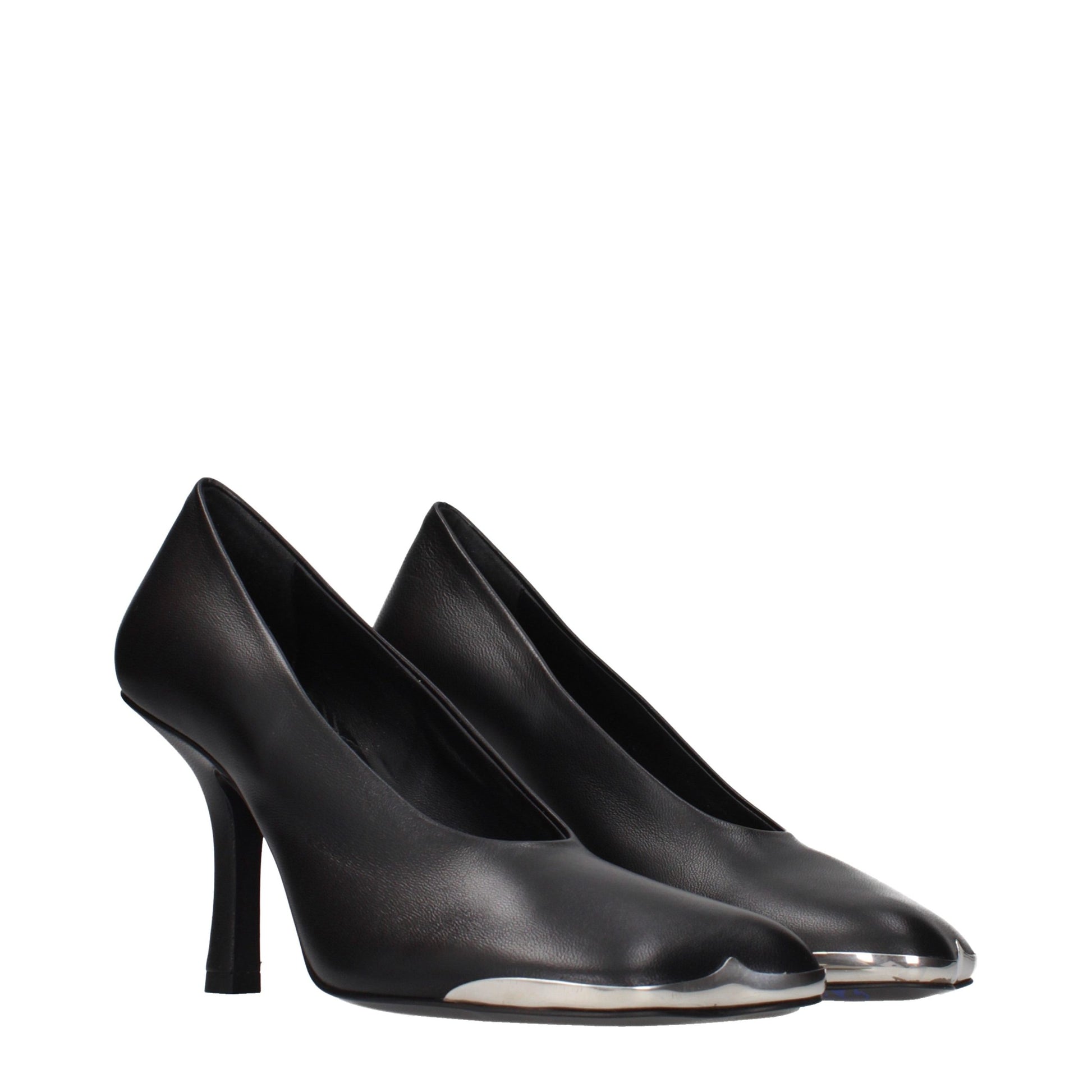 Burberry Black Leather High Heel Pumps