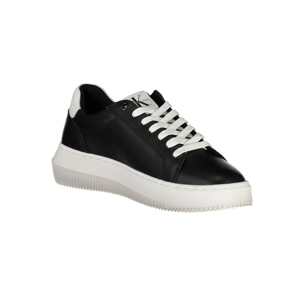 Calvin Klein Black Leather Women Sneakers