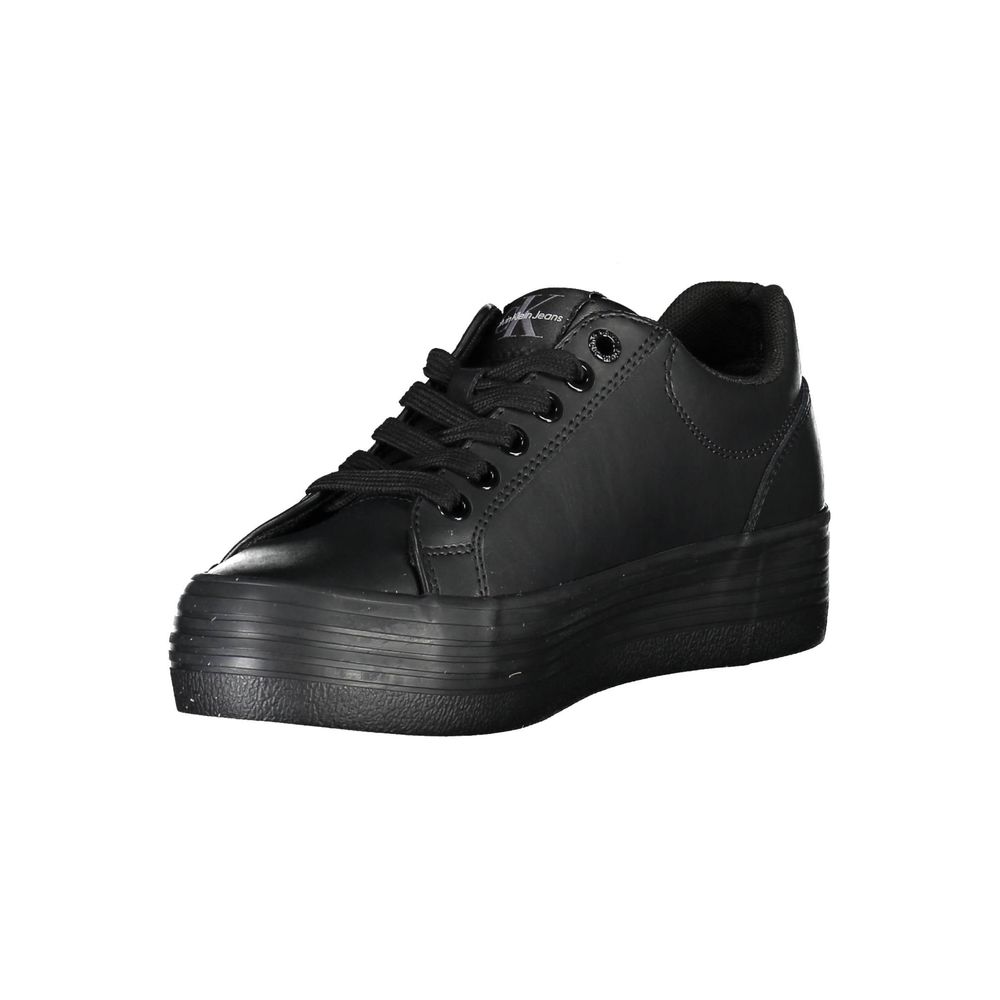 Calvin Klein Black Leather Women Sneakers