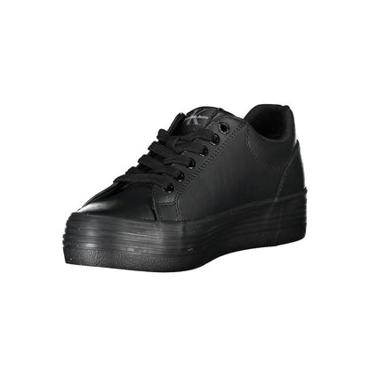 Calvin Klein Black Leather Women Sneakers