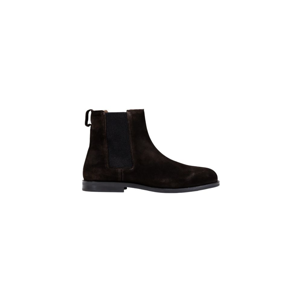 Calvin Klein Brown Suede Leather Chelsea Boots