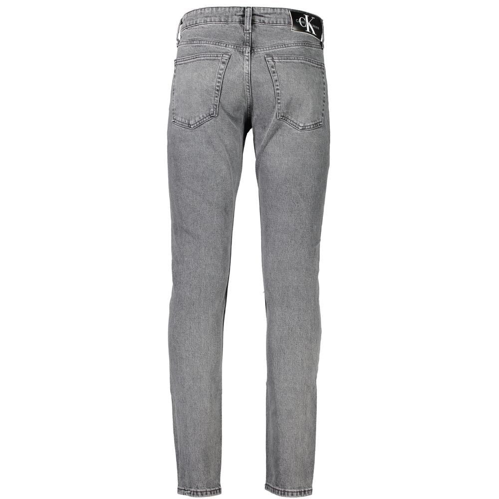 Calvin Klein Grigio Cotton Male Jeans