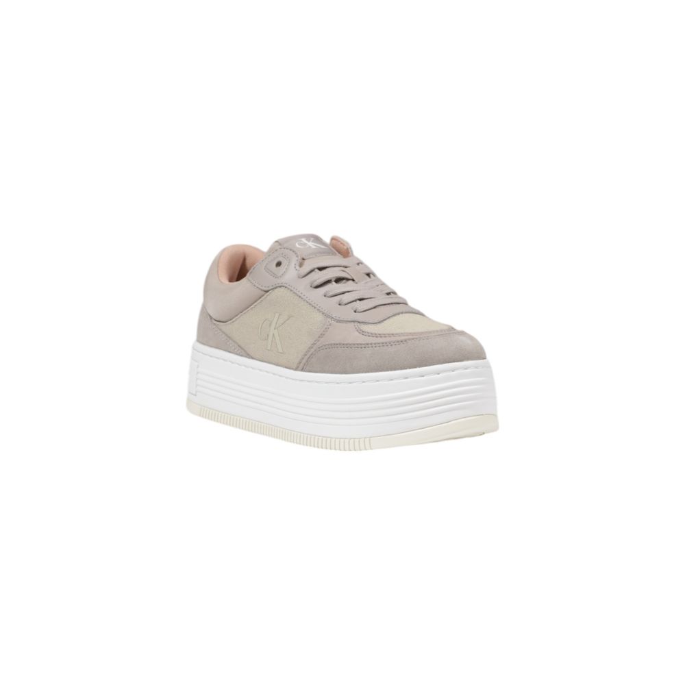 Calvin Klein Jeans Beige Recycled Cotton Sneakers