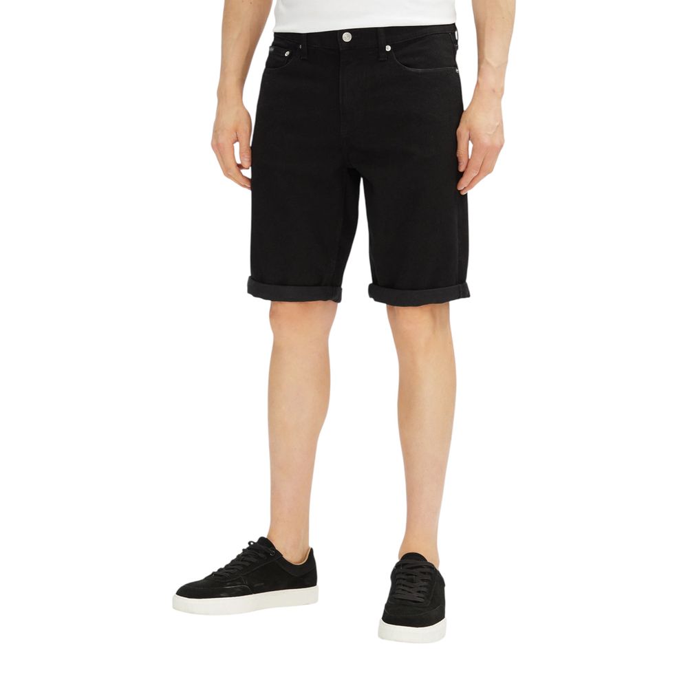 Calvin Klein Jeans Black Cotton Bermuda