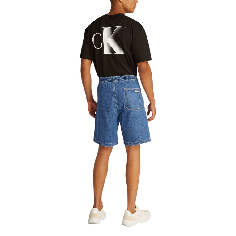 Calvin Klein Jeans Blue Cotton Bermuda