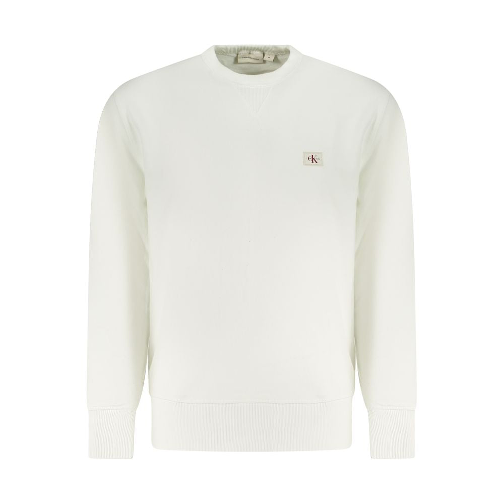 Calvin Klein White Cotton Men Sweatshirt