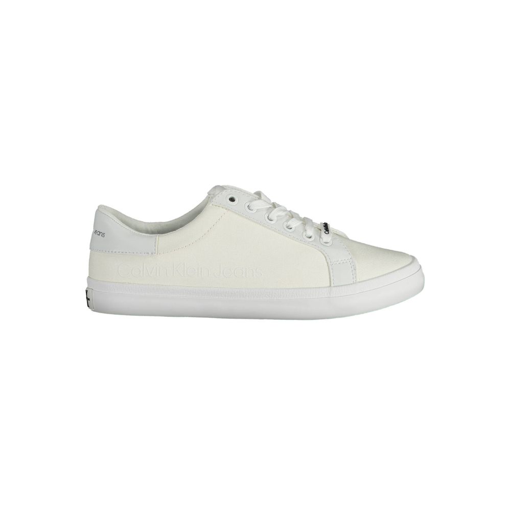 Calvin Klein White Cotton Sneakers