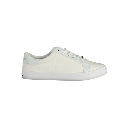Calvin Klein White Cotton Sneakers