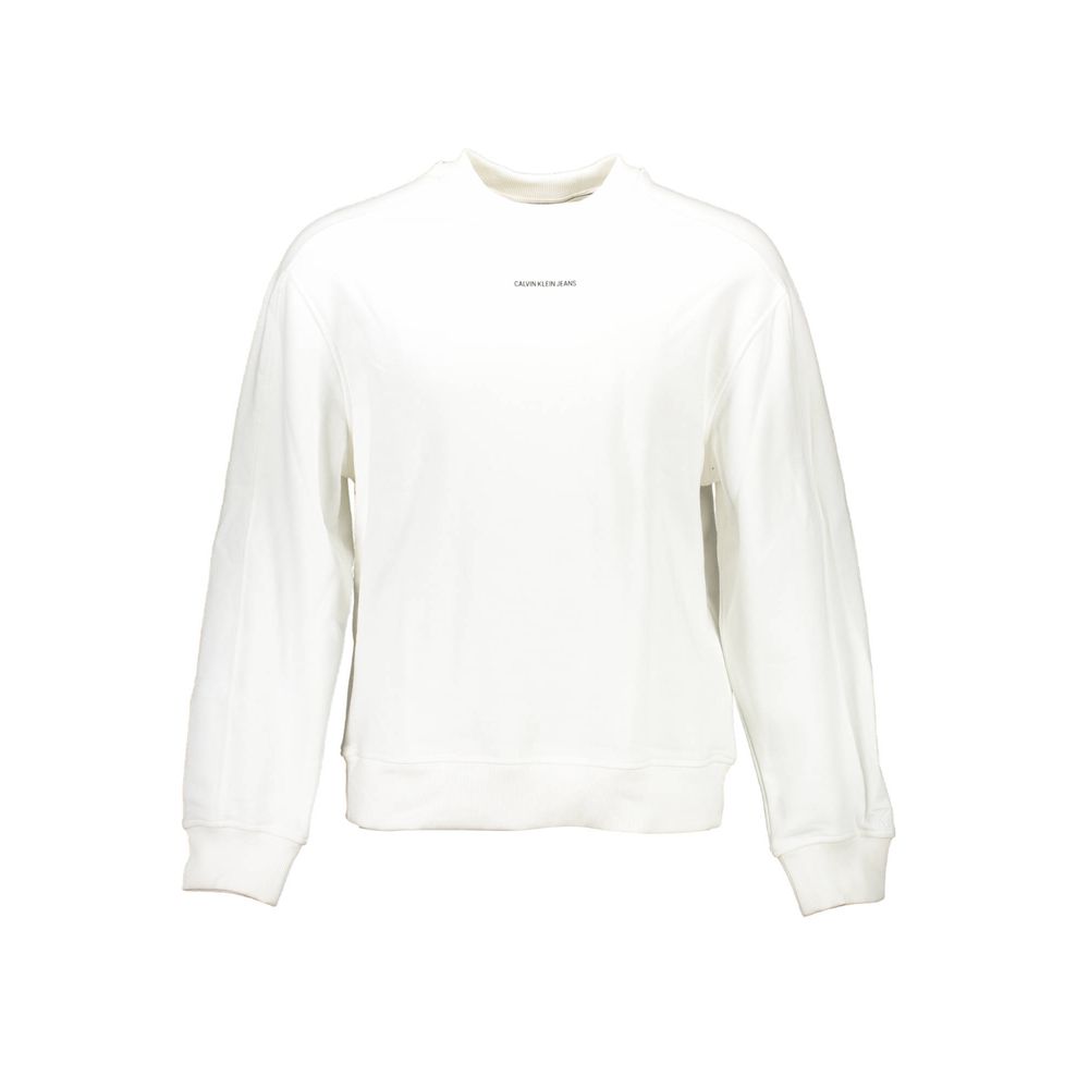 Calvin Klein White Cotton Unisex Sweatshirt