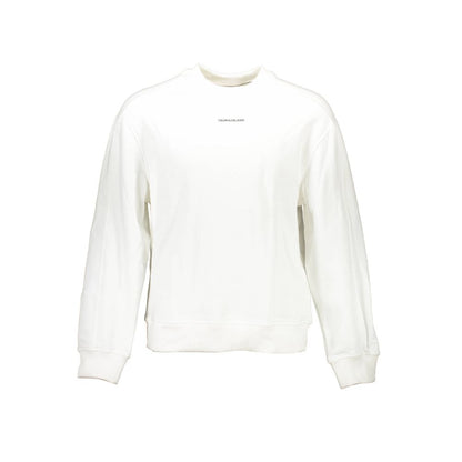 Calvin Klein White Cotton Unisex Sweatshirt