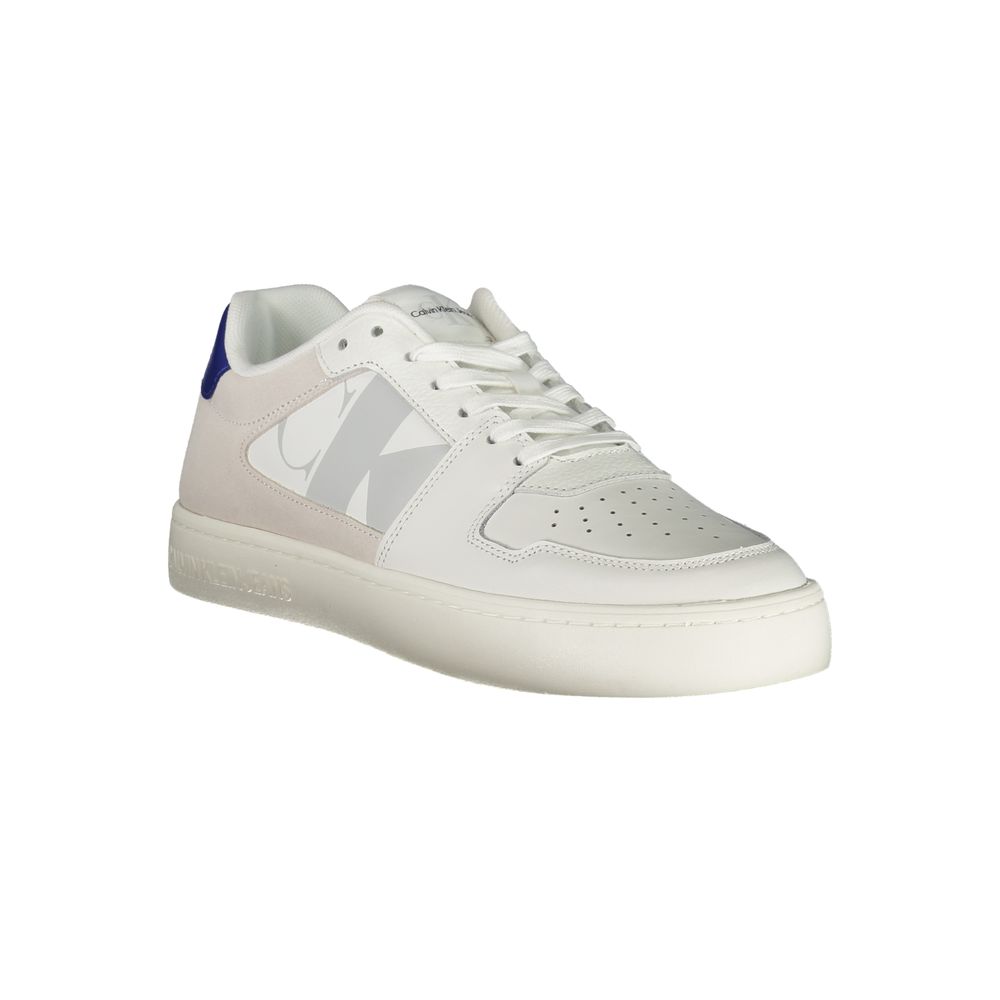 Calvin Klein White Leather Mens Sneakers