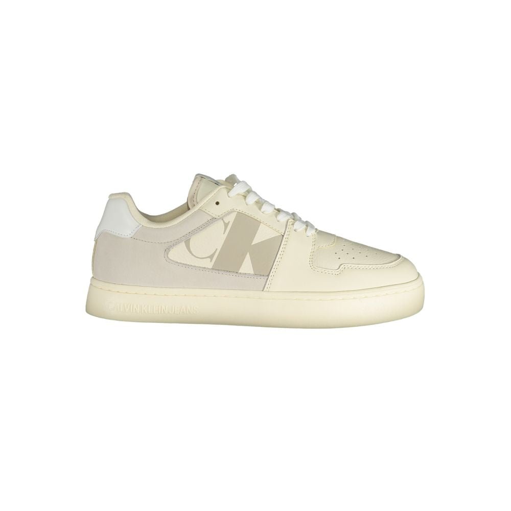 Calvin Klein White Men's Polyurethane Sneakers