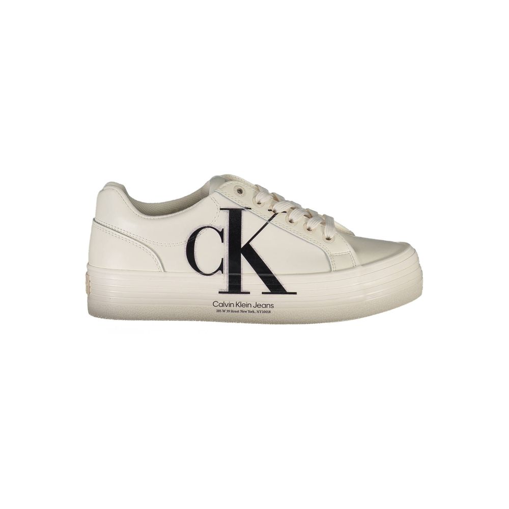 Calvin Klein White Polyester Sneakers