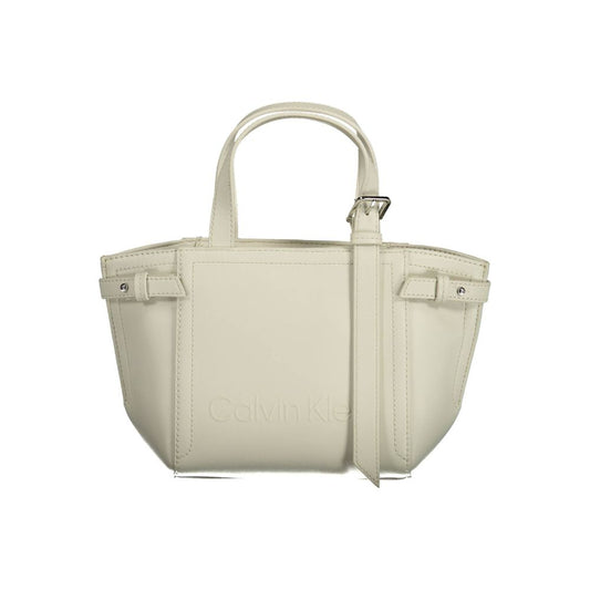 Calvin Klein White Polyester Women's Handbag