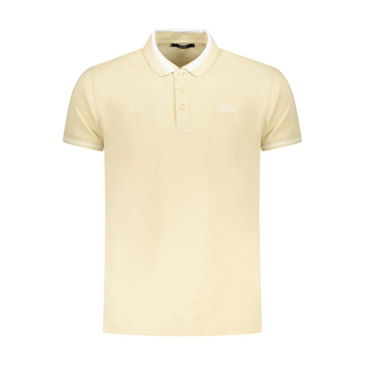 Cavalli Class Beige Cotton Men Polo Shirt