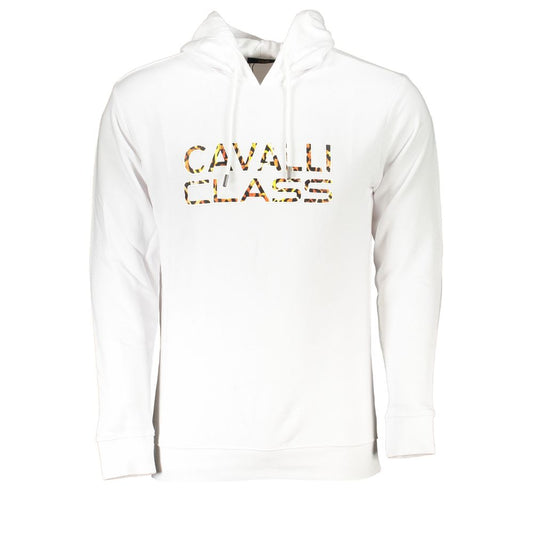 Cavalli Class Bianco Cotton Men Sweatshirt
