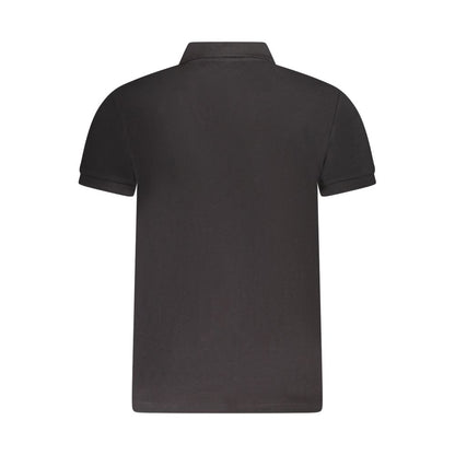 Cavalli Class Black Cotton Polo Shirt