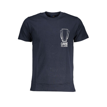 Cavalli Class Blu Cotton Men T-Shirt