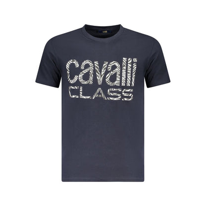 Cavalli Class Blue Cotton Men T-Shirt