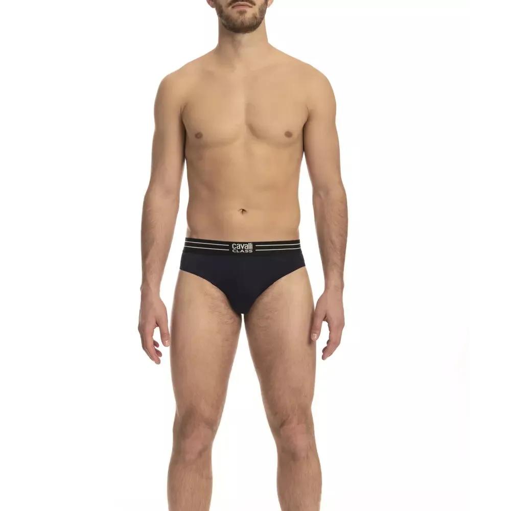 Cavalli Class Blue Cotton Men Underwear Pack