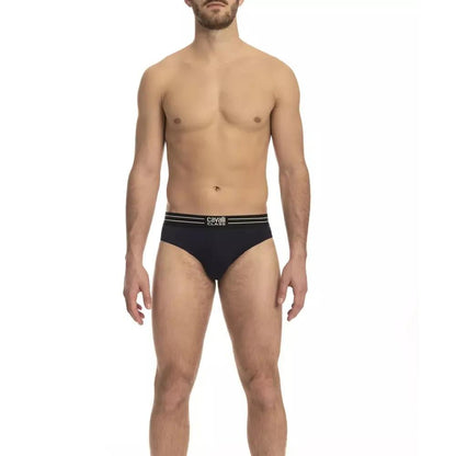 Cavalli Class Blue Cotton Men Underwear Pack