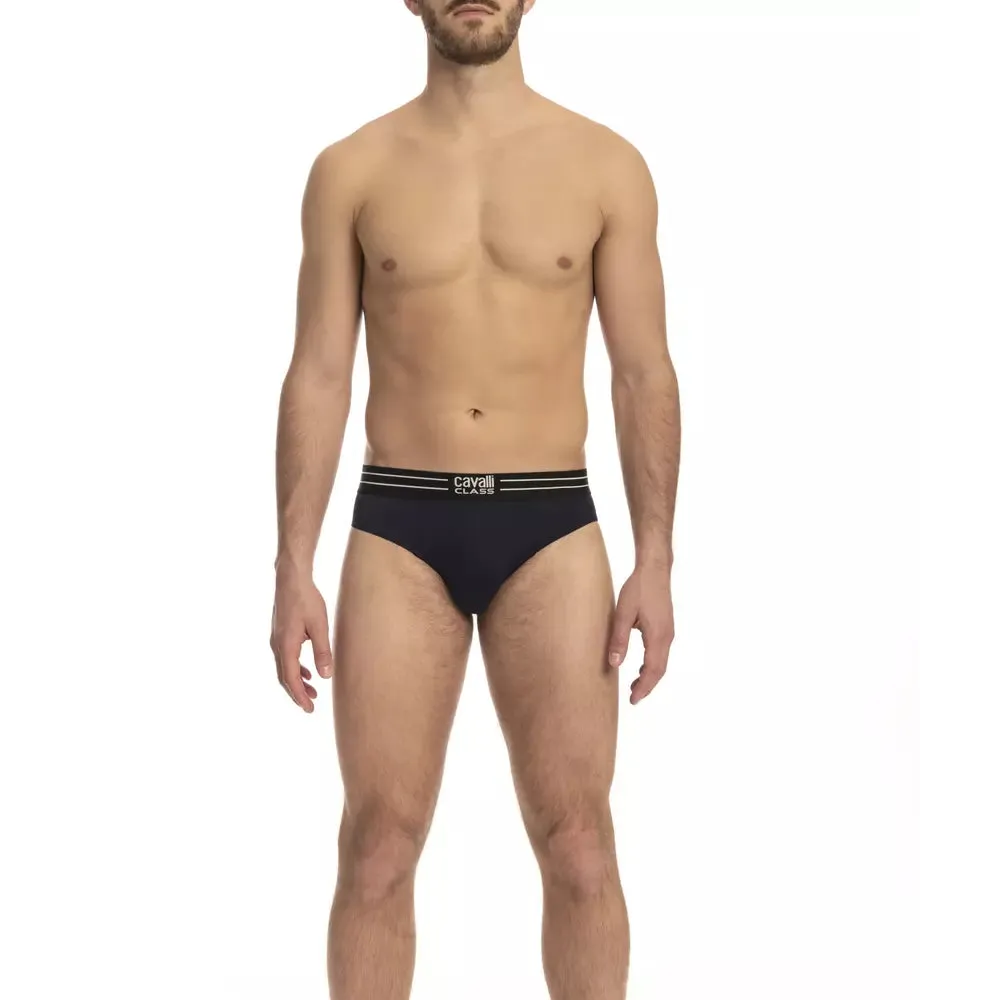 Cavalli Class Blue Cotton Men Underwear Pack