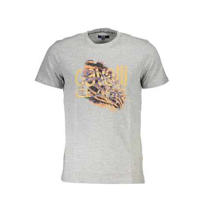 Cavalli Class Brown Cotton Men T-Shirt