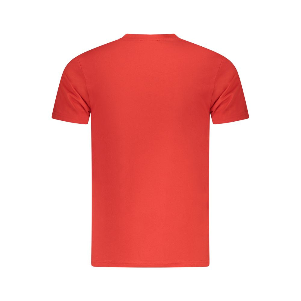 Cavalli Class Rosso Cotton Men T-Shirt