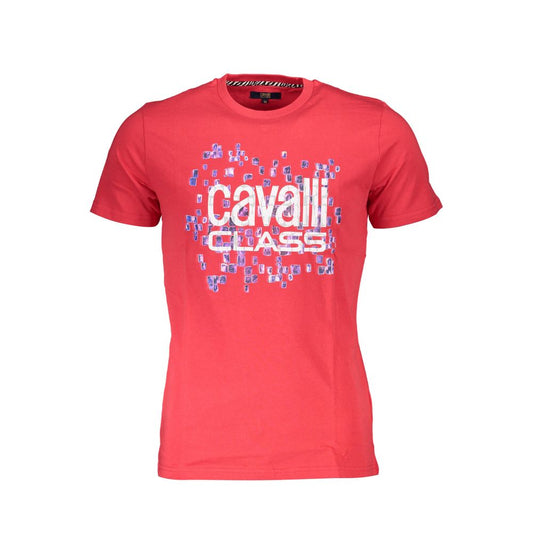 Cavalli Class Rosso Cotton Men's T-Shirt