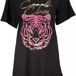 Cavalli Class Sort Bomuld Tops & T-Shirt-Modeoutlet