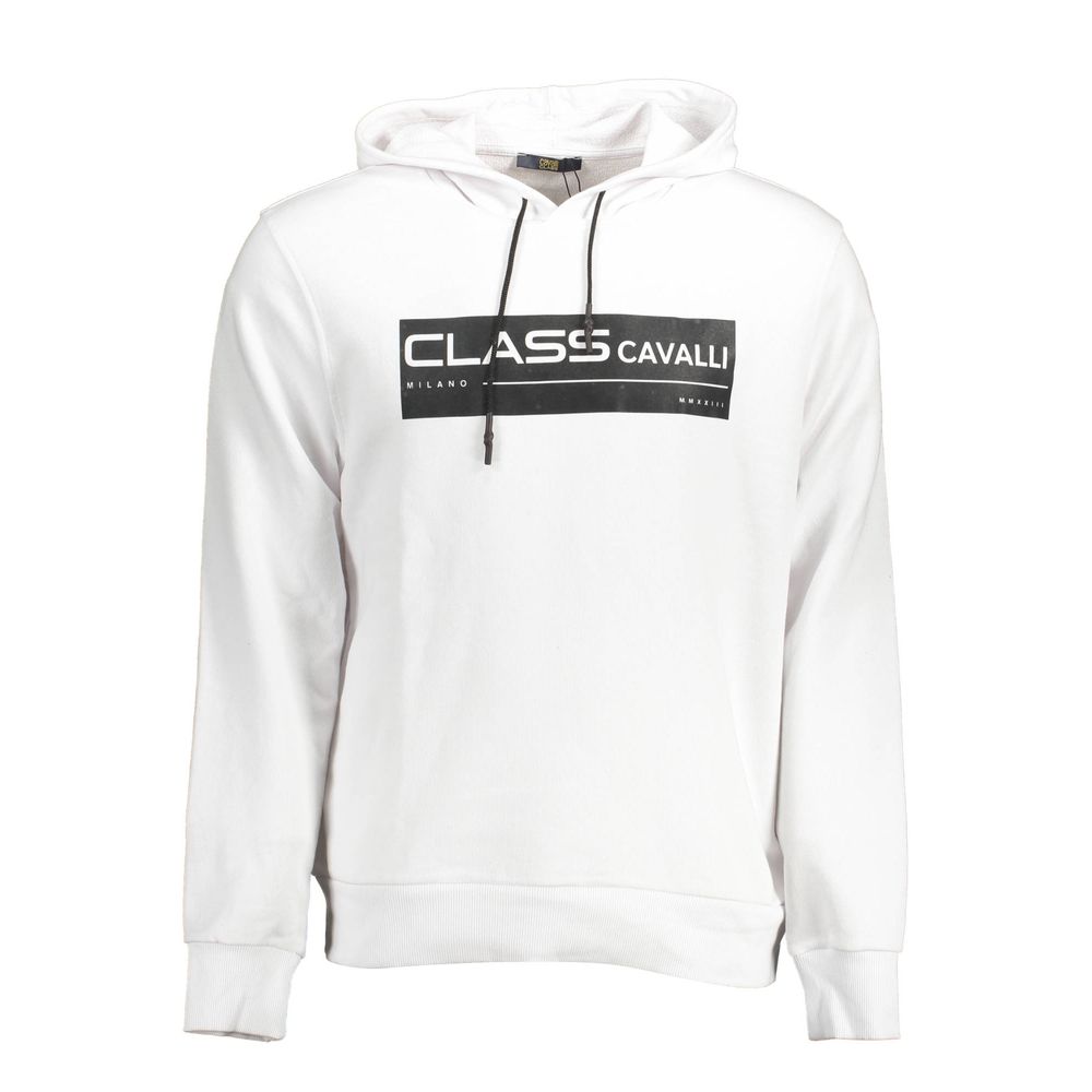 Cavalli Class White Cotton Sweater