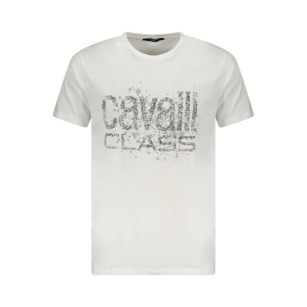 Cavalli Class White Cotton T-Shirt