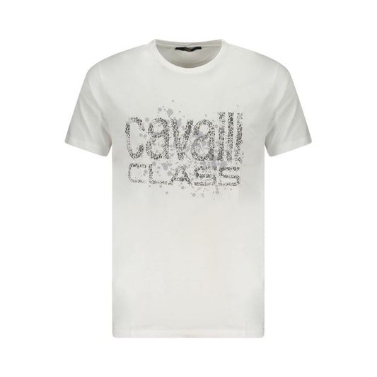 Cavalli Class White Cotton T-Shirt