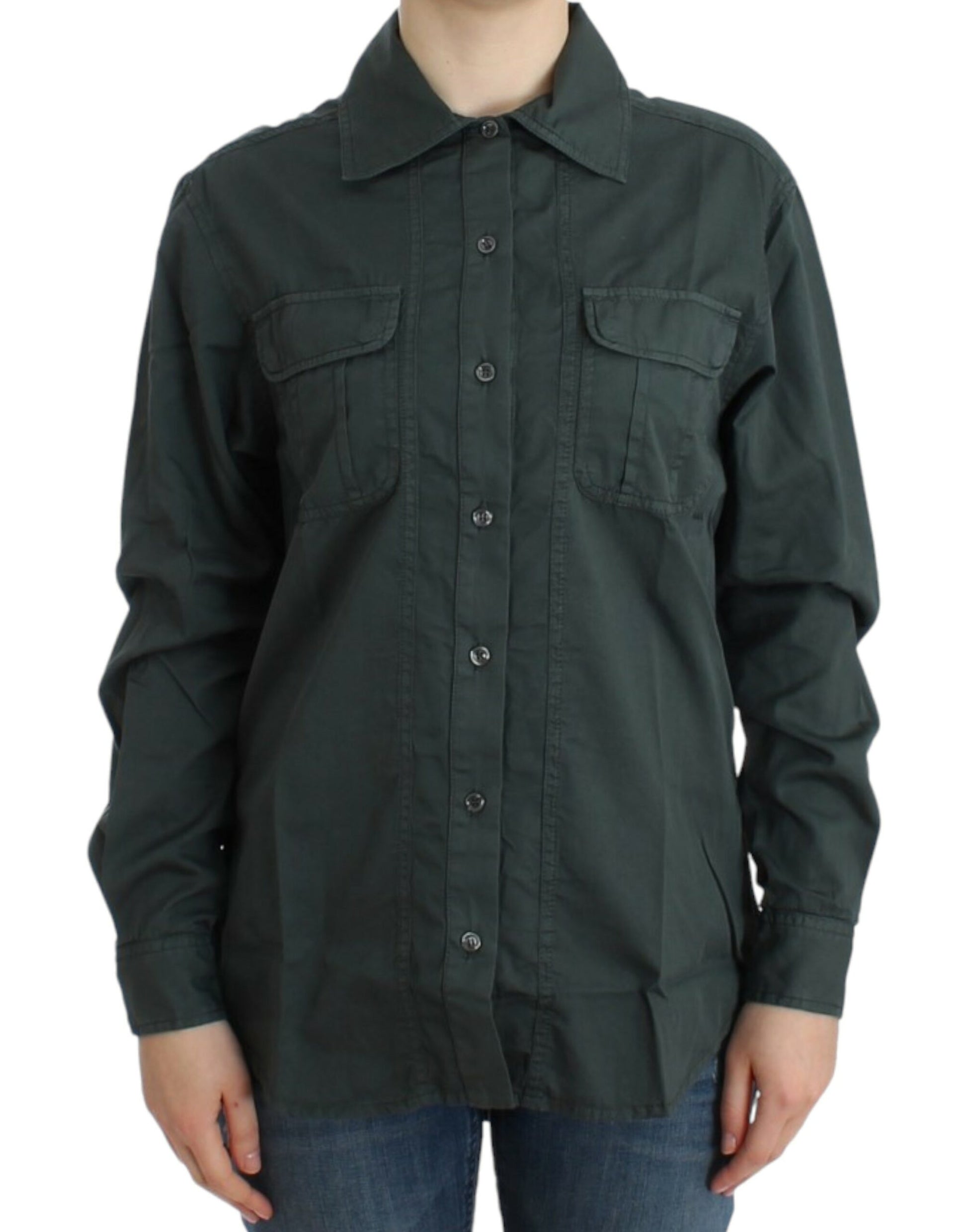Cavalli Gray button down shirt