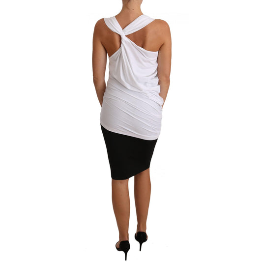 Cavalli White Top Tank CAVALLI T-Shirt Jersey