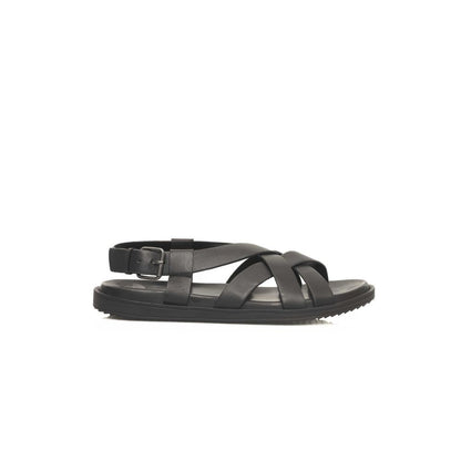 Cerruti 1881 Black Cowhide Men Sandal
