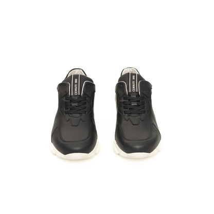 Cerruti 1881 Blue Cowhide Men Sneakers