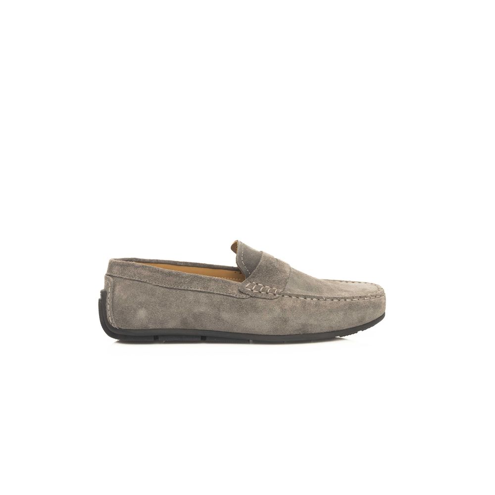 Cerruti 1881 Gray Cowhide Men Loafer