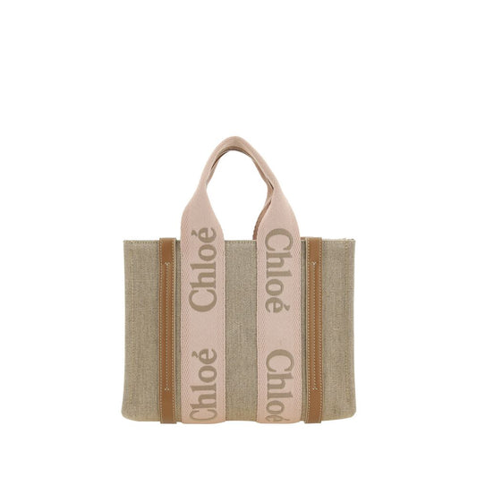 Chloé Beige Linen Handbag
