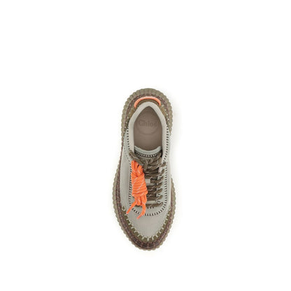 Chloé Bicolor Polyurethane Athletic Sneakers