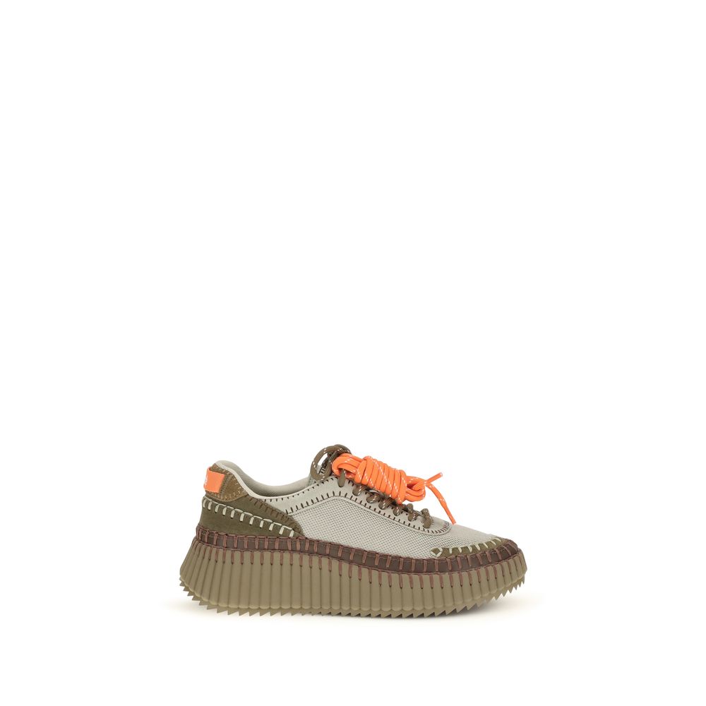 Chloé Bicolor Polyurethane Athletic Sneakers