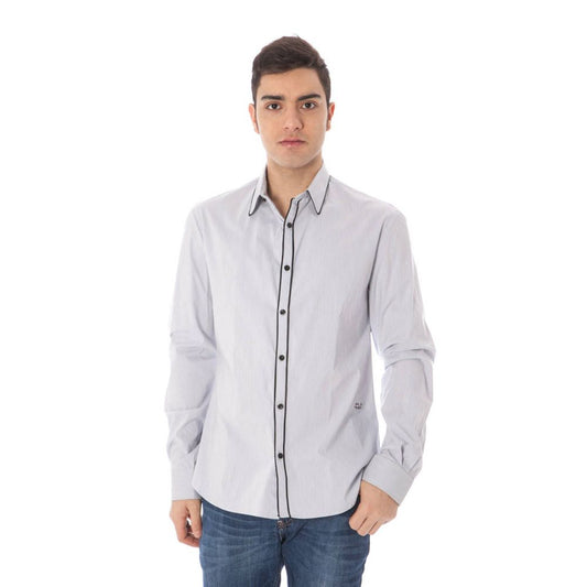Costume National Azzurro Cotton Men Shirt