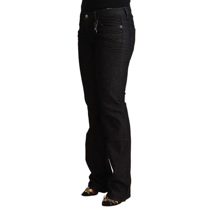 Costume National Black Cotton Low Waist Skinny Jeans
