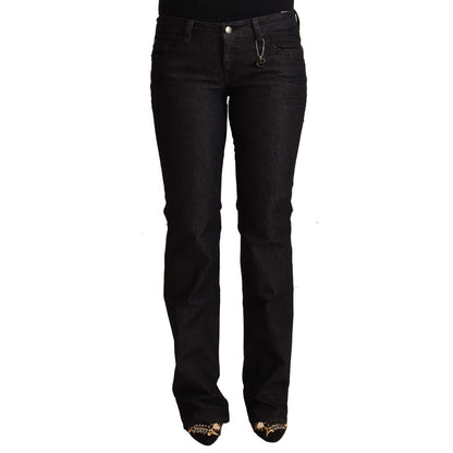 Costume National Black Cotton Low Waist Skinny Jeans