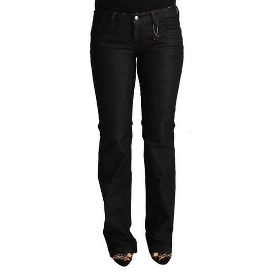 Costume National Black Cotton Low Waist Skinny Jeans