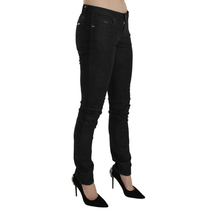 Costume National Black Low Waist Skinny Casual Denim Jeans