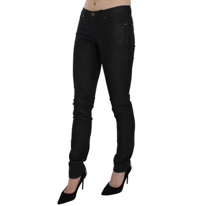 Costume National Black Low Waist Skinny Casual Denim Jeans