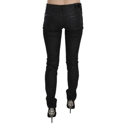 Costume National Black Low Waist Skinny Casual Denim Jeans